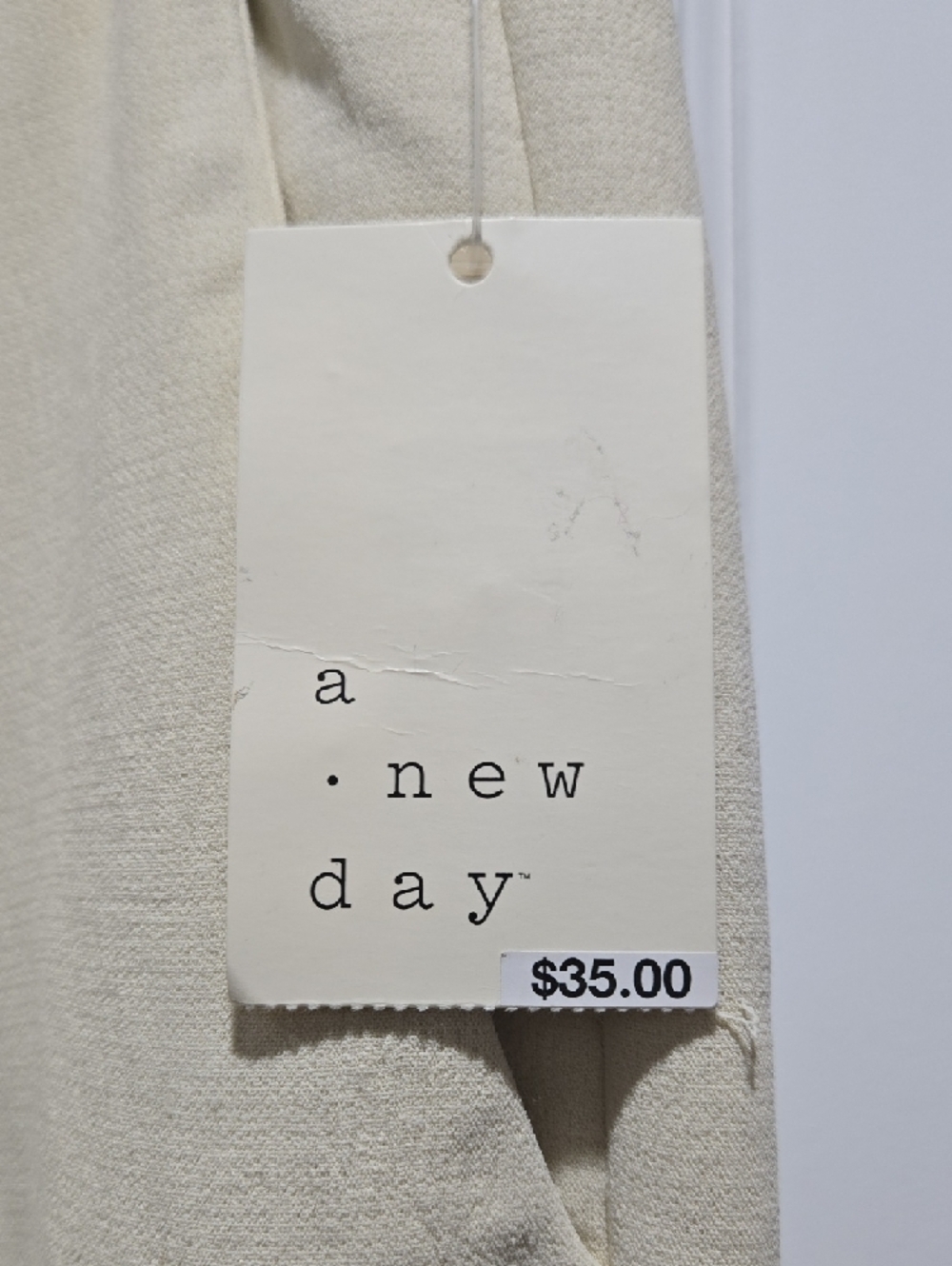 a new day Cream Casual Straight-Leg Pants - Picture 13 of 13